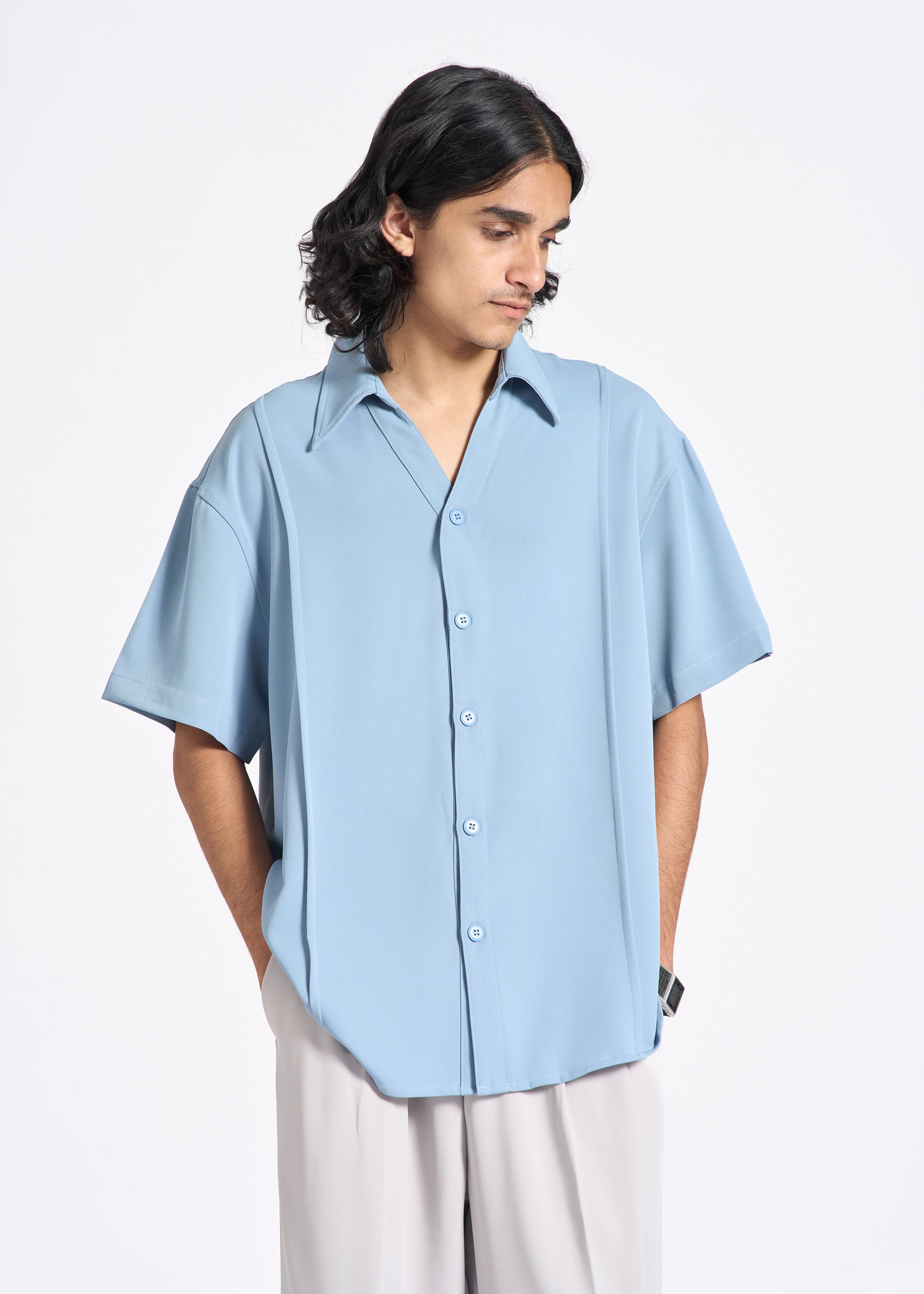 Low Neck Short Sleeve Shirt