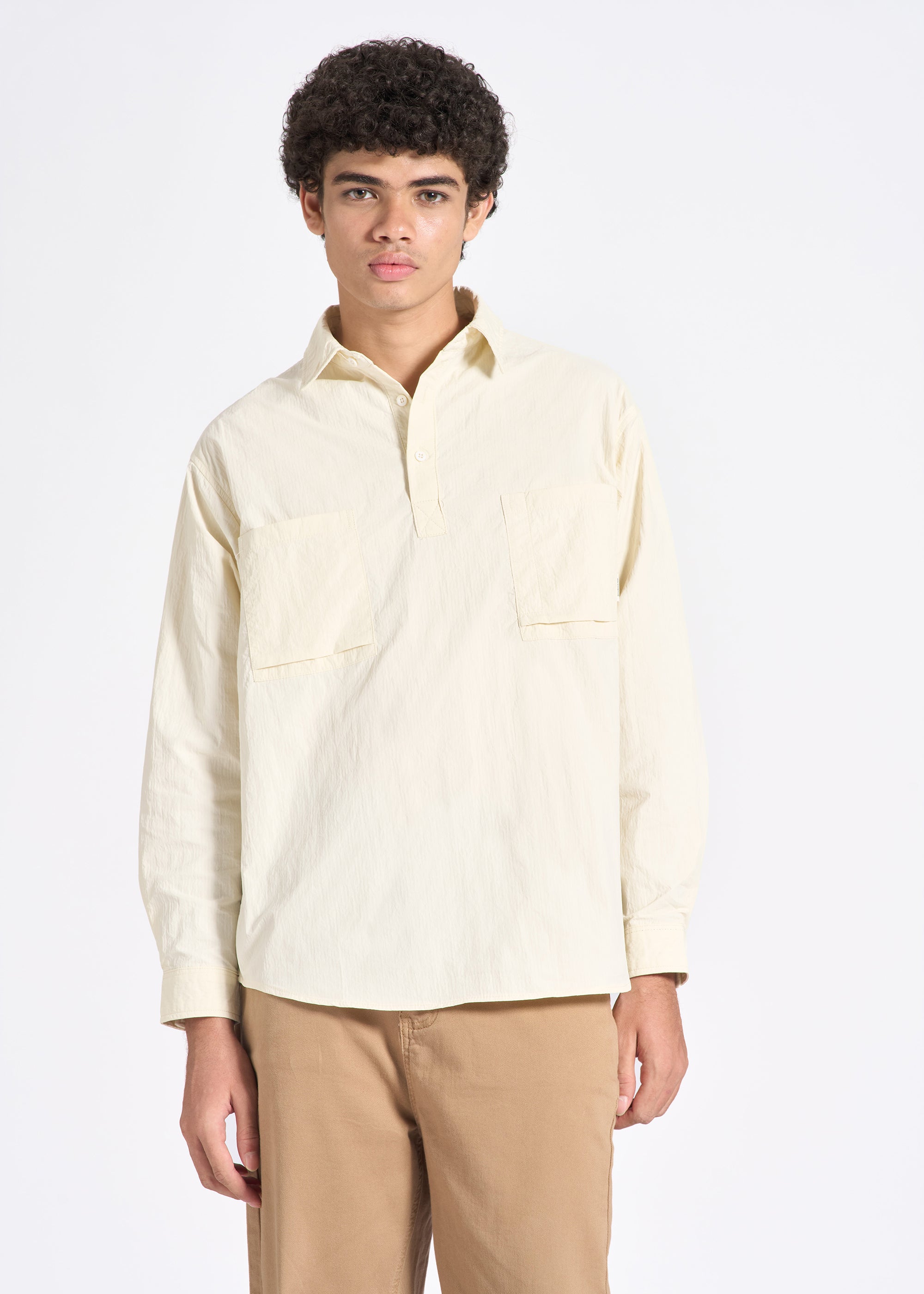 Full-Sleeve Half Button Shirt